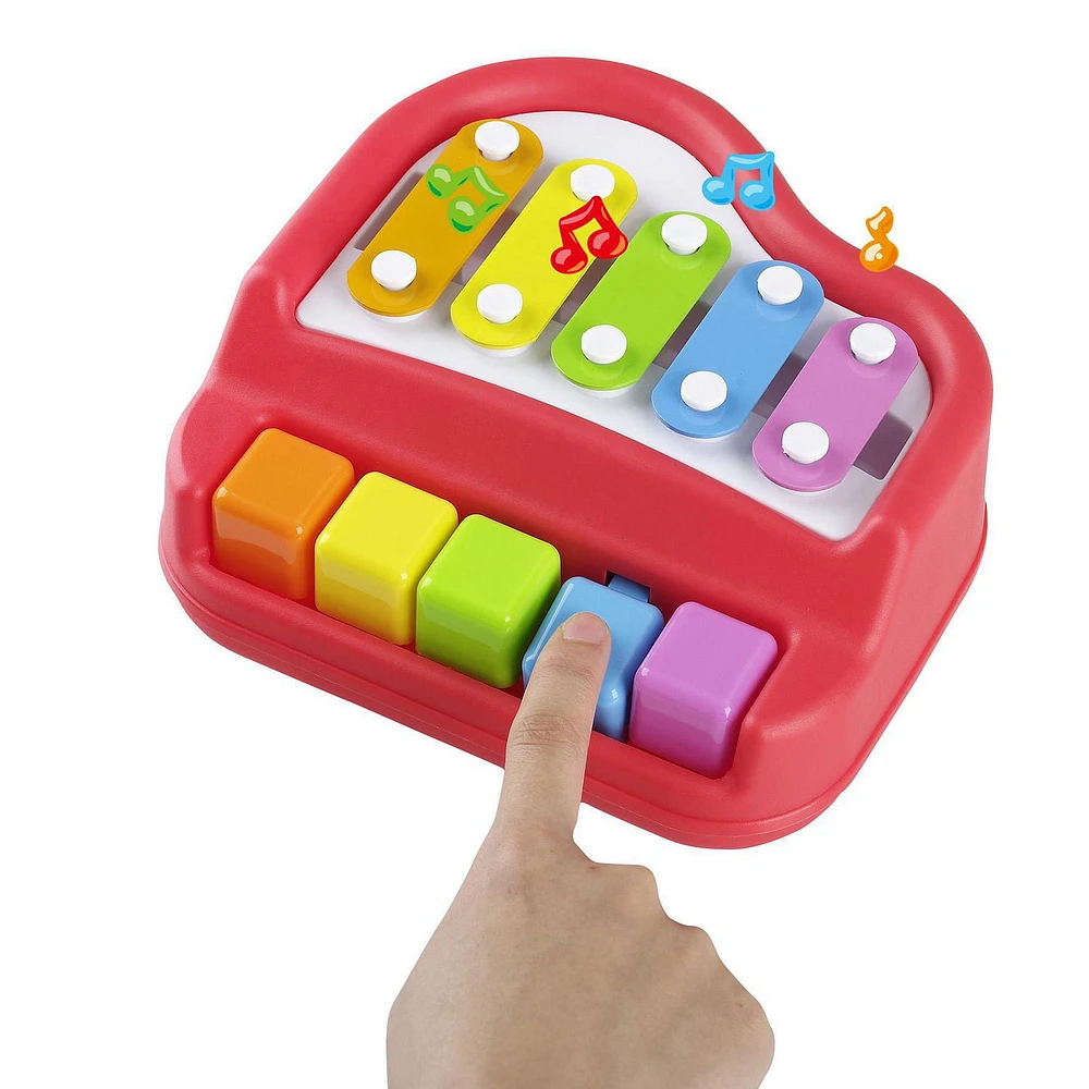 Kid connection 2-in-1 Xylophone & Piano 3 Pieces, Two instruments in one!