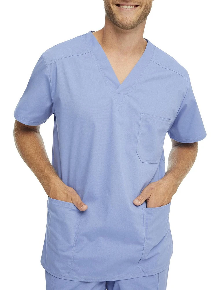 Scrubstar Men's Core Essentials V-Neck Scrub Top