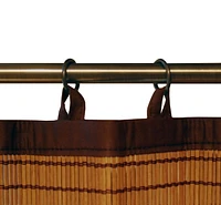 Versailles' Bamboo Wood Ring Top Curtain Panel Set 40in x 84in