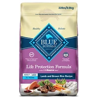 BLUE Life Protection Formula recette agneau et riz brun pour chiens adultes de race de grande taille 9,9kg