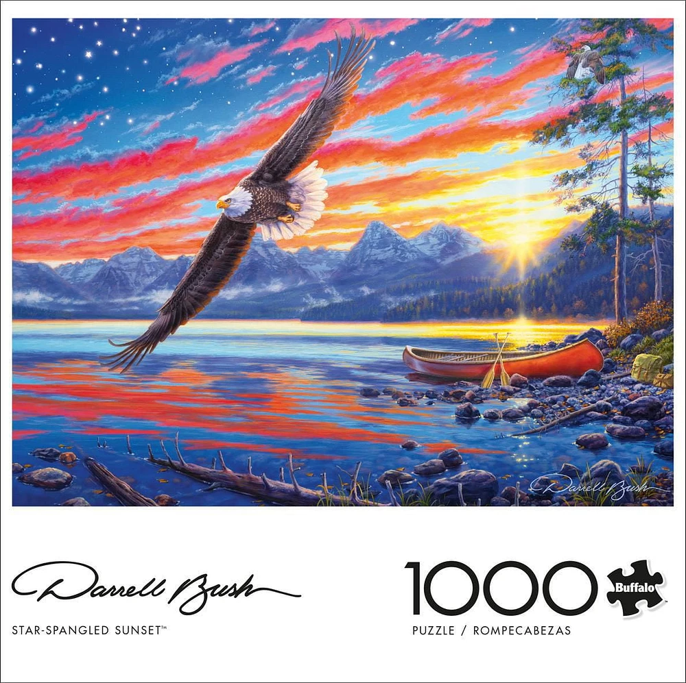 Buffalo Games - Darrell Bush - Star-Spangled Sunset - 1000 Piece Jigsaw Puzzle