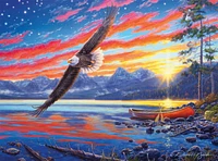 Buffalo Games - Darrell Bush - Star-Spangled Sunset - 1000 Piece Jigsaw Puzzle