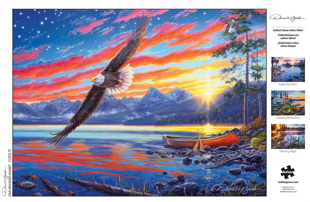 Buffalo Games - Darrell Bush - Star-Spangled Sunset - 1000 Piece Jigsaw Puzzle