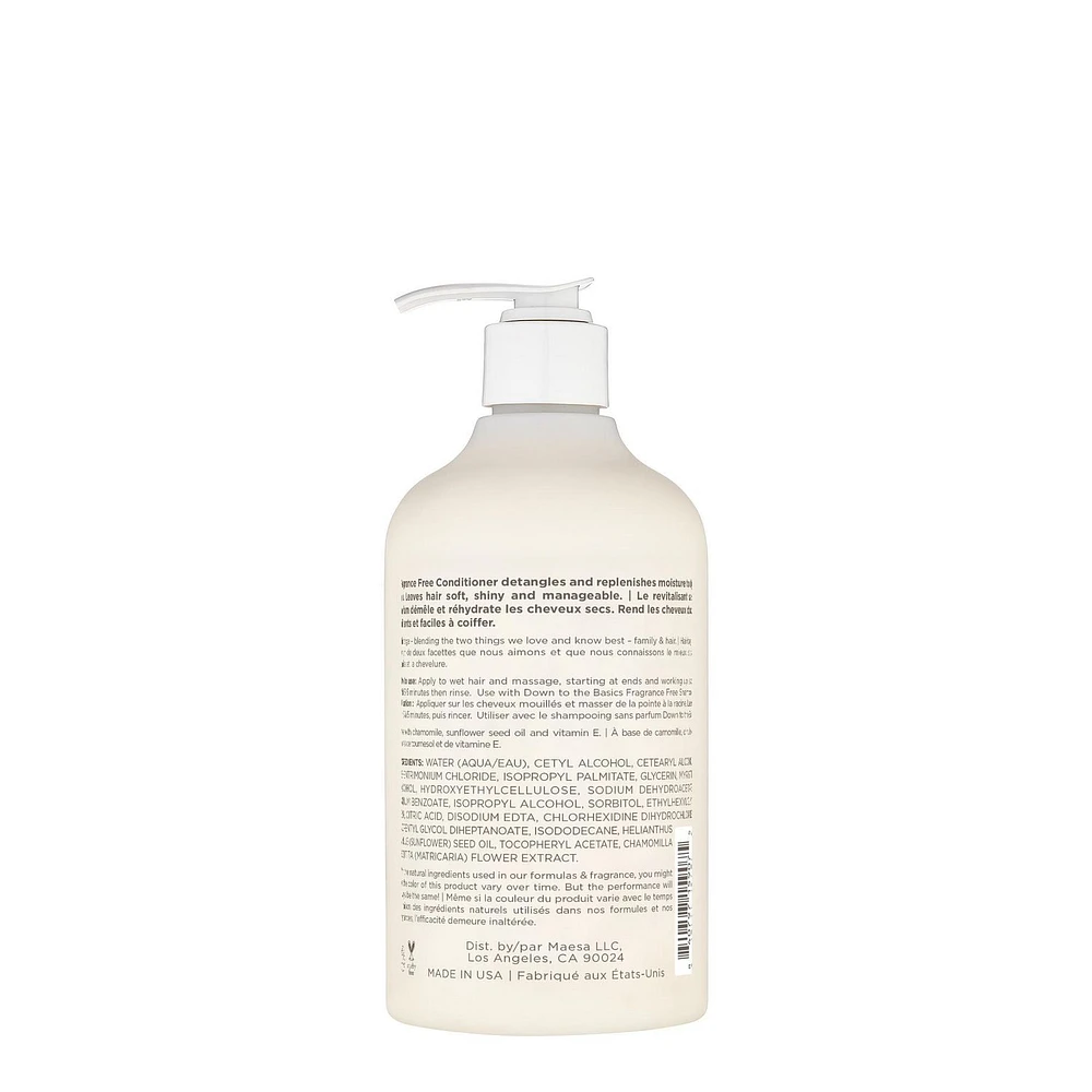 Down to the Basics Fragrance Free Conditioner, Fragrance free conditioner