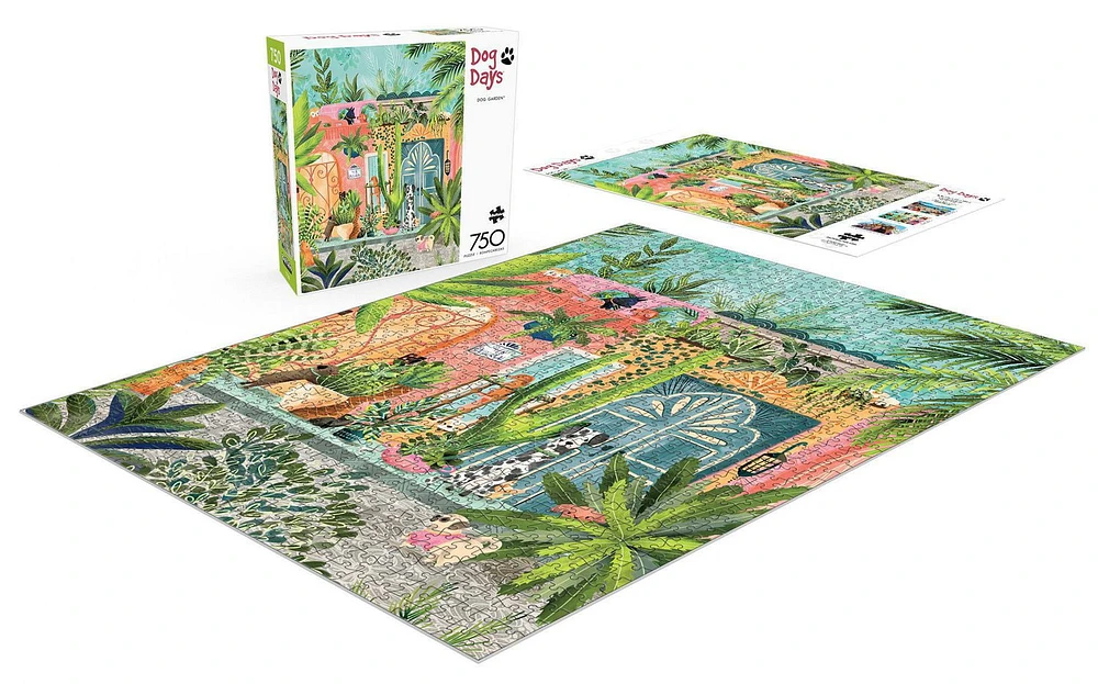 Buffalo Games - Le puzzle Dog Days - Dog Garden - en 750 pièces