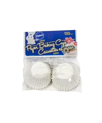 Pillsbury White Mini Paper Baking Cups, Mini Baking Cups, 100 Pack