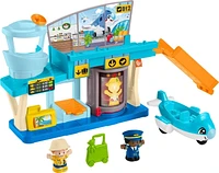 Fisher-Price Little People Everyday Adventures Airport Toddler Playset, Airplane & 3 Play Pieces, Ages 1-5