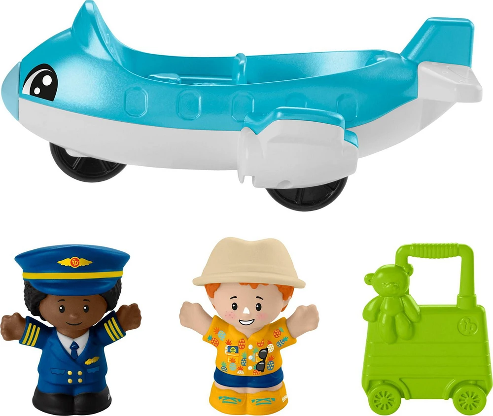 Fisher-Price Little People Everyday Adventures Airport Toddler Playset, Airplane & 3 Play Pieces, Ages 1-5