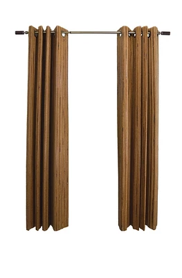 Versailles' Bamboo Wood Grommet Top Curtain Panel Set 42in x 63in