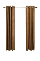 Versailles' Bamboo Wood Grommet Top Curtain Panel Set 42in x 63in