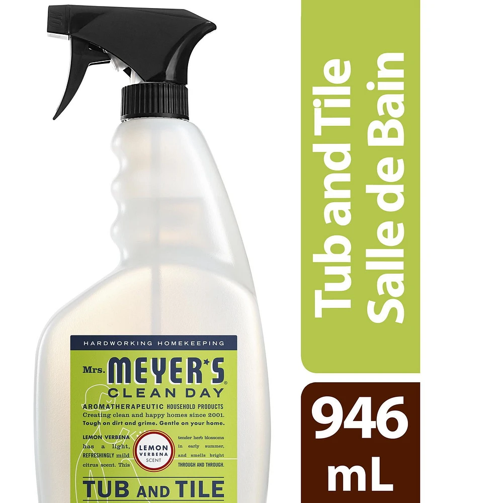 Mrs. Meyer's Clean Day bathroom tub & tile cleaner, Lemon Verbena, 976ml