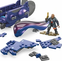 MEGA HALO Renegade Banshee Vehicle Building Kit with 2 Micro Action Figures (205 pieces), Ages 13+