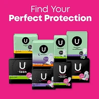 Serviettes ultraminces de nuit U by Kotex Balance avec ailes, 26 unités 26 unités