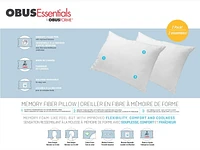 MEMORY FIBER FILLED PILLOW- 2 PACK