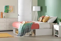 South Shore Vito Storage Bed Queen White