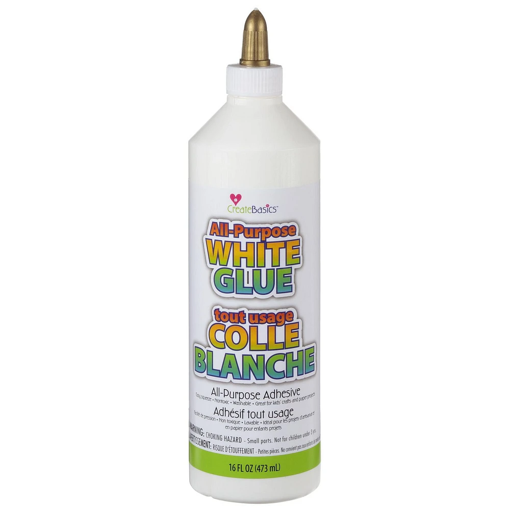 Create Basics White Glue, 16 Oz., White Glue 16oz