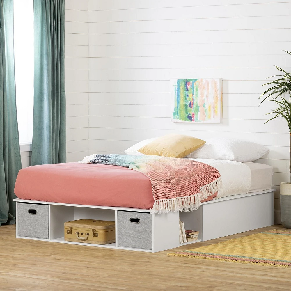 South Shore Vito Storage Bed Full White