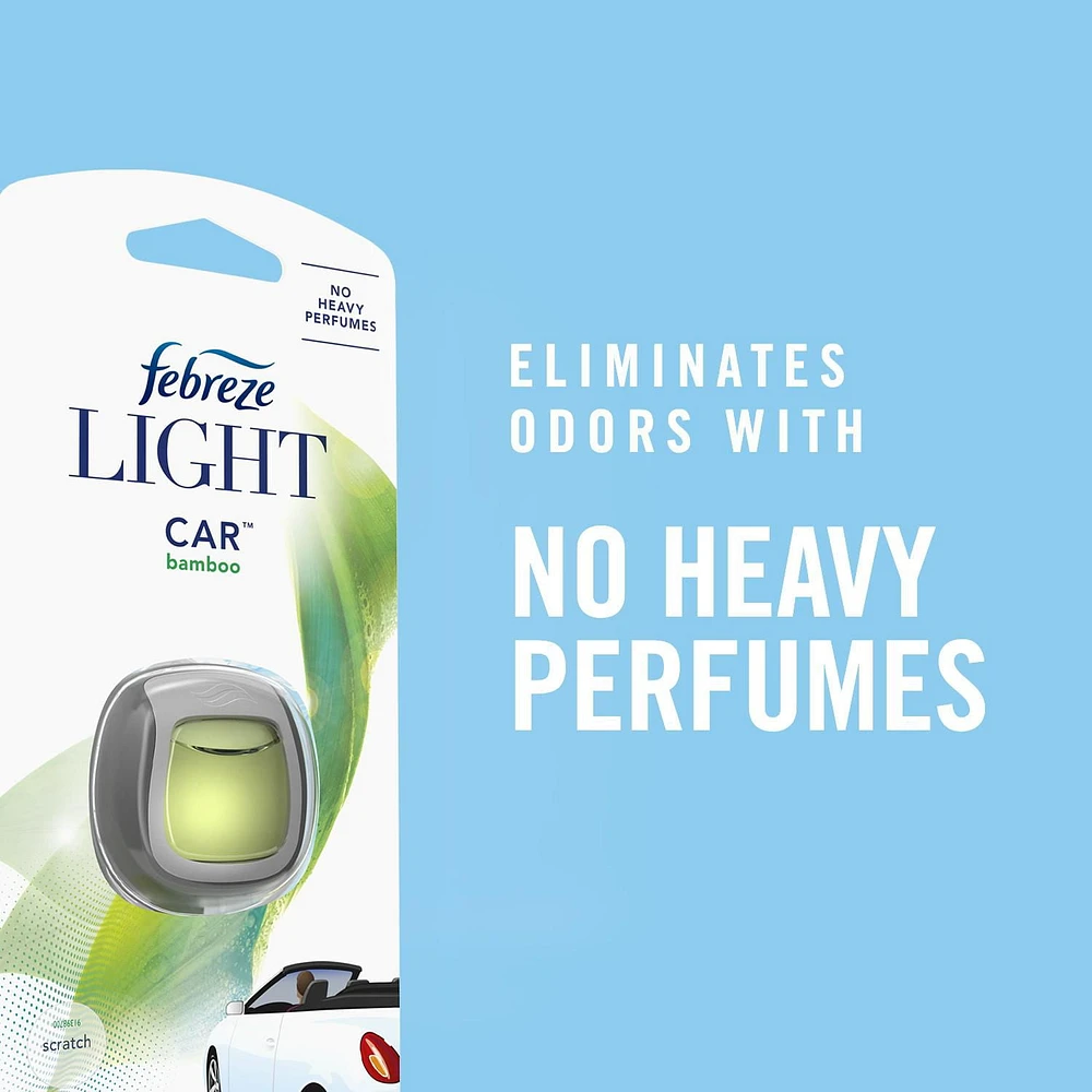 Febreze LIGHT Odor-Fighting Car Freshener Vent Clip Sea Spray, 2 mL