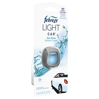 Febreze LIGHT Odor-Fighting Car Freshener Vent Clip Sea Spray, 2 mL