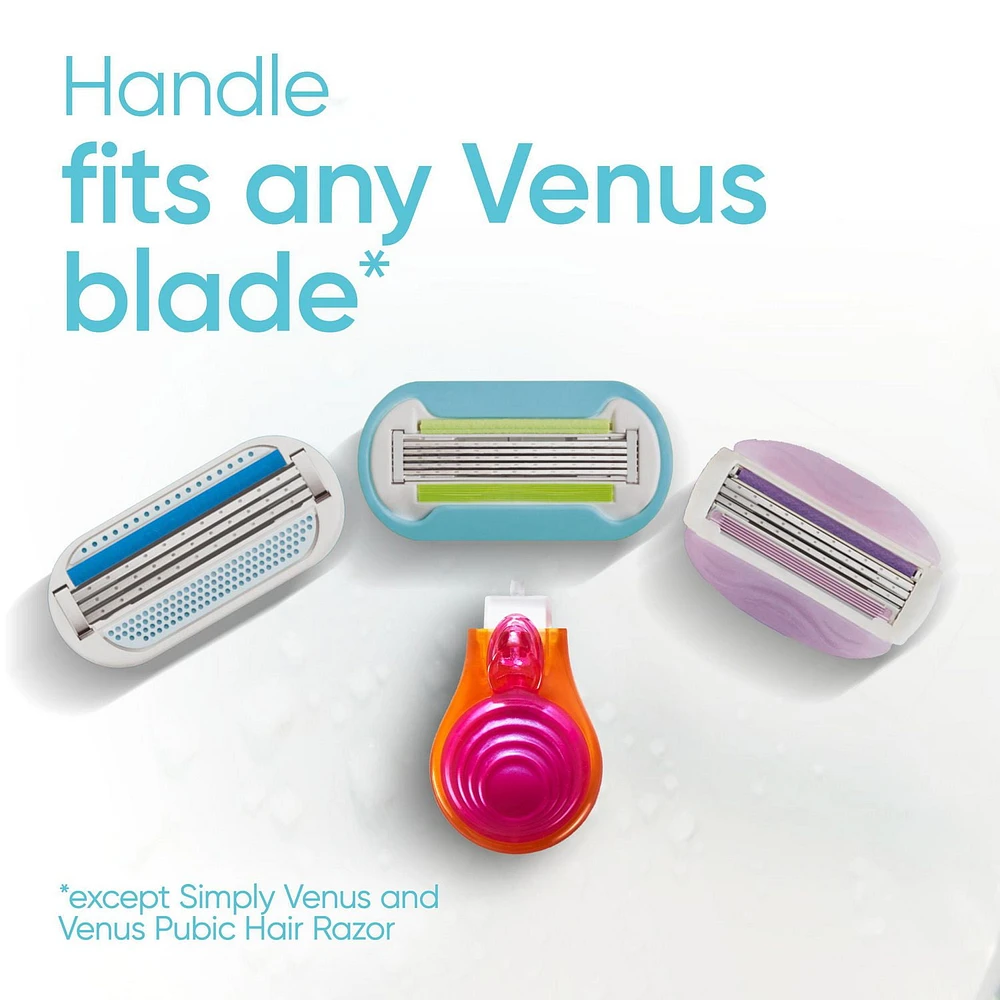 Gillette Venus Extra Smooth Mini Women's Razor Handle with Mini Case, 4 Blade Refills + Satin Care Sensitive Shave Gel, 0MX