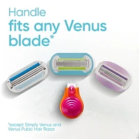 Gillette Venus Extra Smooth Mini Women's Razor Handle with Mini Case, 4 Blade Refills + Satin Care Sensitive Shave Gel, 0MX