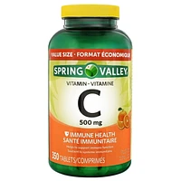 Spring Valley Vitamin C 500mg Chewable Tangy Orange flavour - VALUE SIZE, 350 Tablets