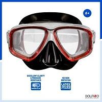 Dolfino Pro Vega Youth Swim Mask - Red