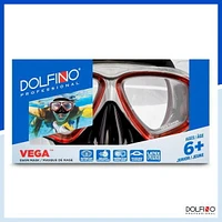 Dolfino Pro Vega Youth Swim Mask - Red