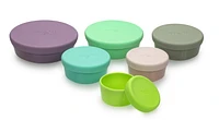 melii Contenants alimentaires empilables avec couvercles en silicone – 12 morceaux