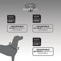 One Paw, Silicone Dog Collar with Metal Buckle, Water Repellent, Multiple sizes, Paw