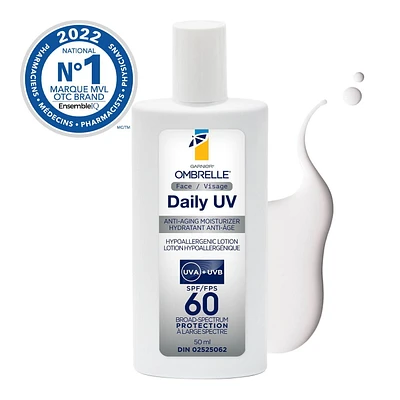 Ombrelle Daily UV Anti-Aging Face Sunscreen SPF 60, 50ml, Light weight face sunscreen