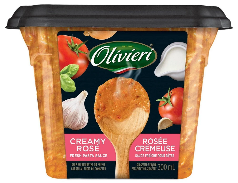 Olivieri Creamy Rosé Fresh Pasta Sauce, Fresh Pasta Sauce, 300 mL