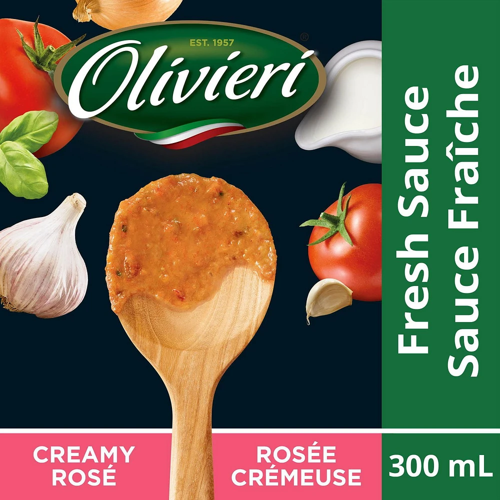 Olivieri Creamy Rosé Fresh Pasta Sauce, Fresh Pasta Sauce, 300 mL