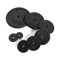 CAP Barbell 1-Inch Cast Iron Weight Plate, Black, Single, 1.25 - 50 Lbs