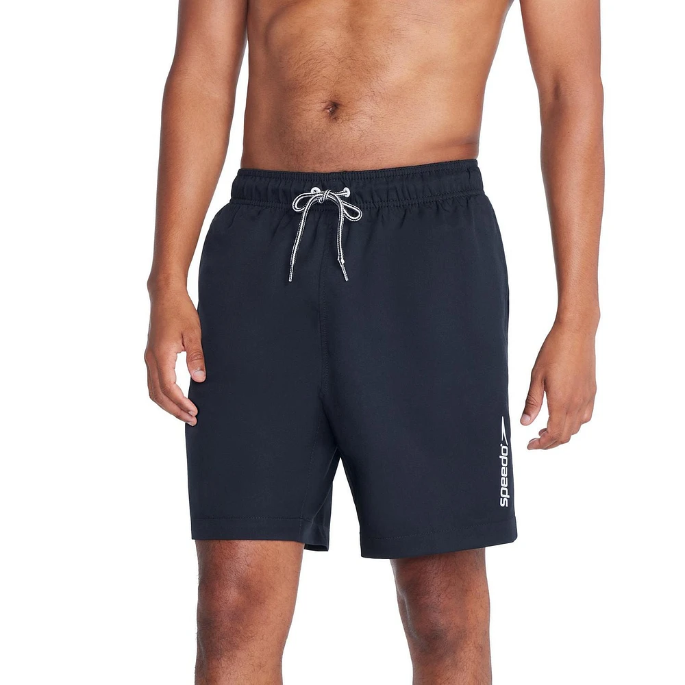 Short de volley 18 po de couleur unie Speedo pour hommes Tailles P-2XL