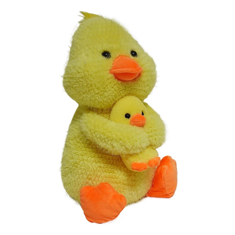 Way To Celebrate Easter Plush 12.5INCH Plush Mommy with Me Duck, yellow