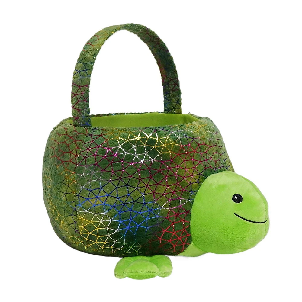 Way To Celebrate Easter Plush 11inch Easter Sea life Turtle Basket