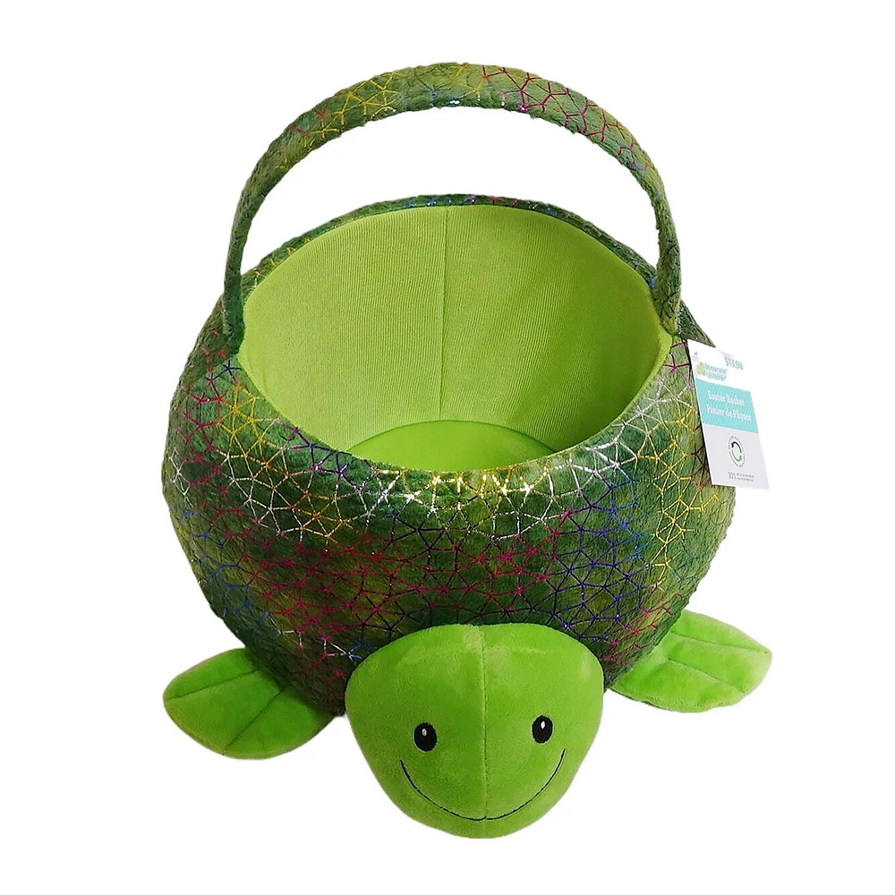 Way To Celebrate Easter Plush 11inch Easter Sea life Turtle Basket