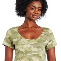 George Women's Printed Short Sleeve Scoop Neckline Tee