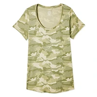 George Women's Printed Short Sleeve Scoop Neckline Tee