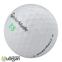 Mulligan - 12 Taylormade Rocketballz - No logo 5A Recycled Used Golf Balls, White