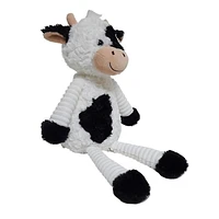 Way To Celebrate Easter Plush 17inch Medium Curly Cow, White and black