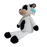 Way To Celebrate Easter Plush 17inch Medium Curly Cow, White and black