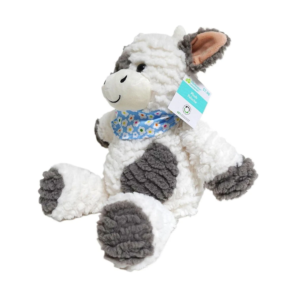 Way To Celebrate Easter Plush 16.5inch Medium Plush Cow with Bandana