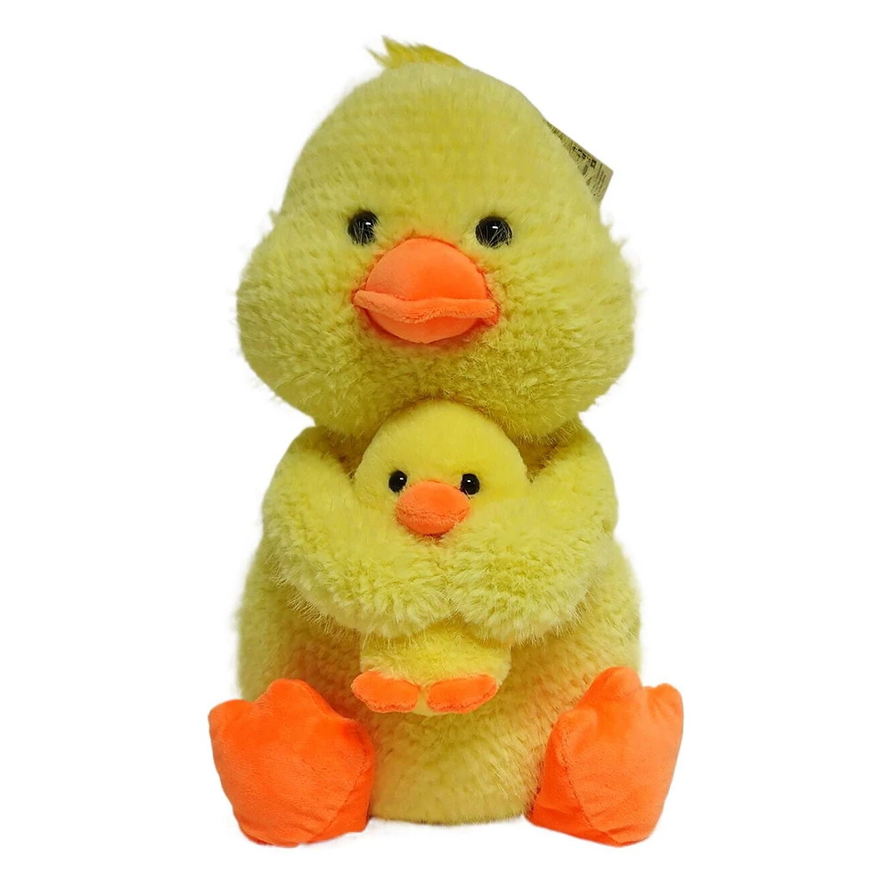 Way To Celebrate Easter Plush 12.5INCH Plush Mommy with Me Duck, yellow