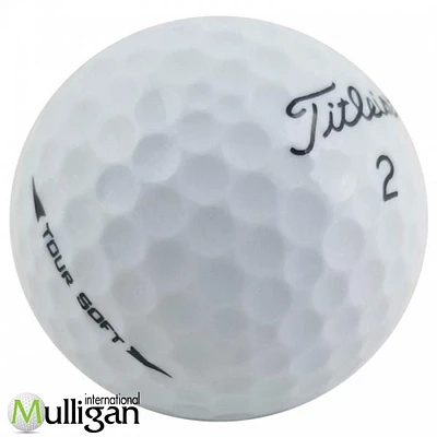 Mulligan - 12 Titleist Tour Soft 4A Recycled Used Golf Balls, White