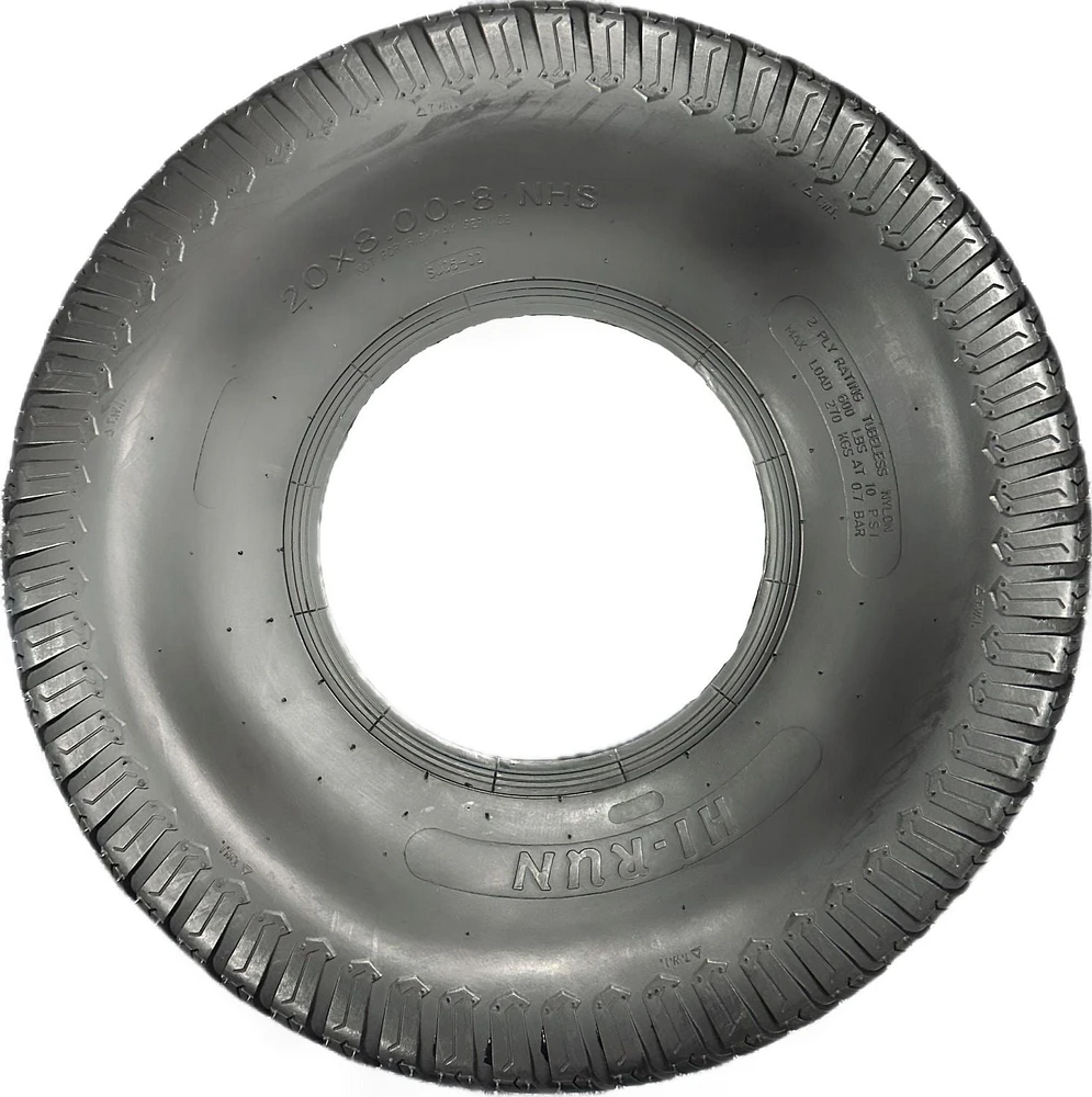 Hi-Run Replacement Lawn Mower Tire, 20 x 8.00-8 2PR, WD1050