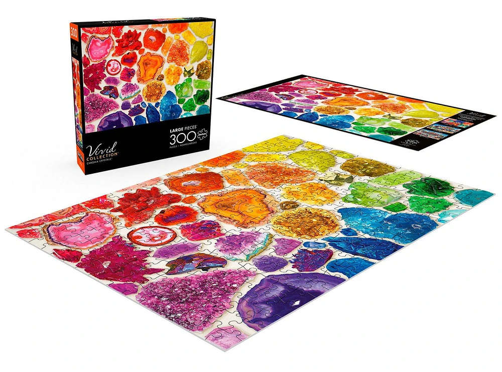 Buffalo Games - Vivid Collection - Chroma Crystals - 300 Piece Jigsaw Puzzle