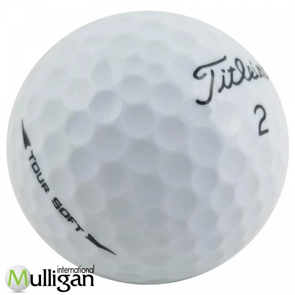 Mulligan - 60 Titleist Tour Soft 5A Recycled Used Golf Balls, White