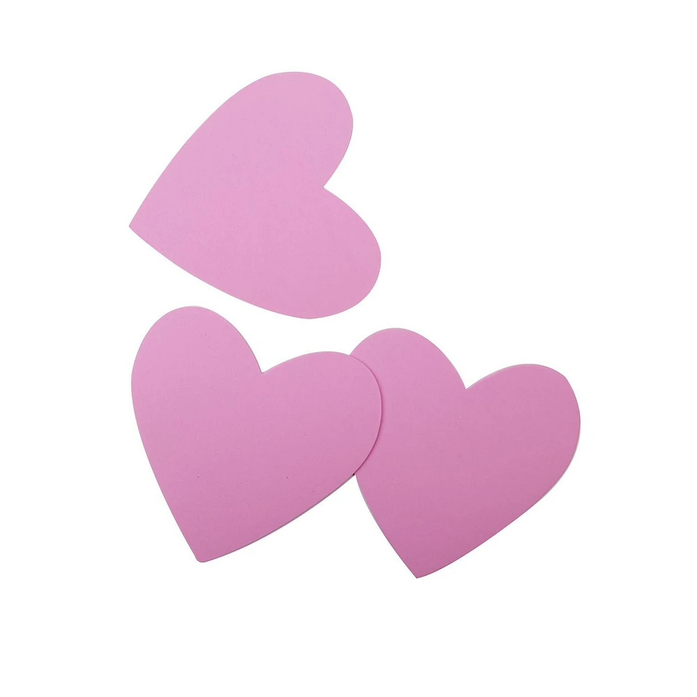 10 FOAM HEARTS PINK